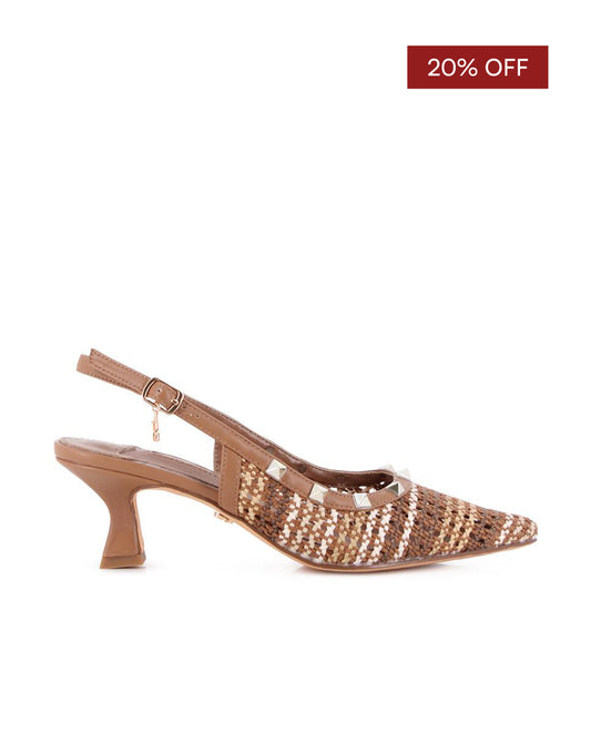 Zapatos de Tacón Destalonado Blogger Autumm Marrón Mujer