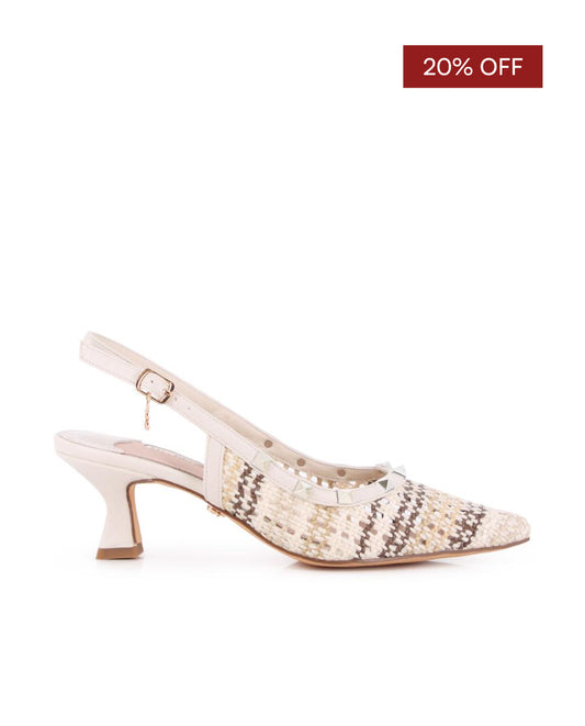 Zapatos de Tacón Destalonado Blogger Autumm Blanco Mujer
