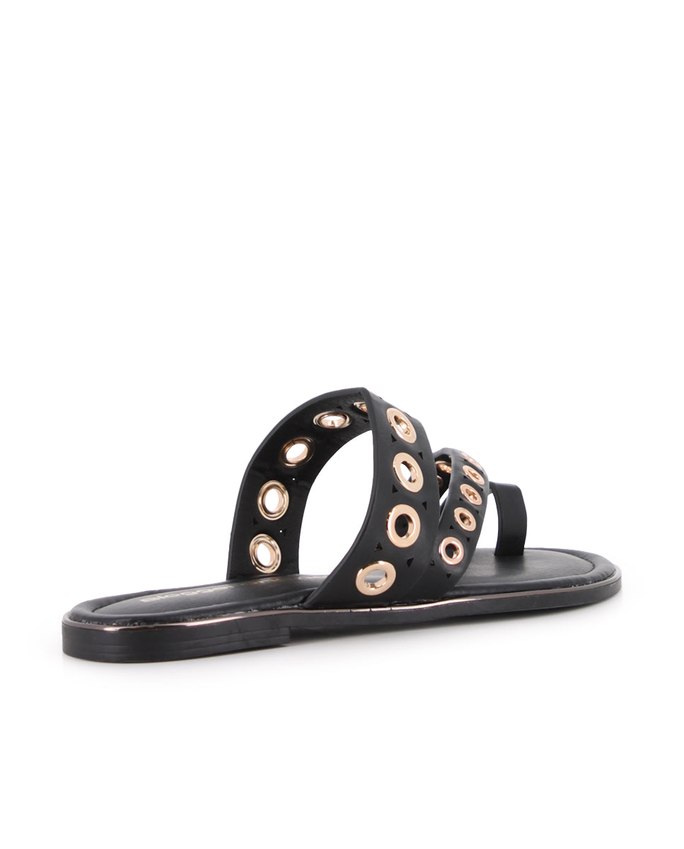Sandalias planas Blogger Norma para mujer color negro