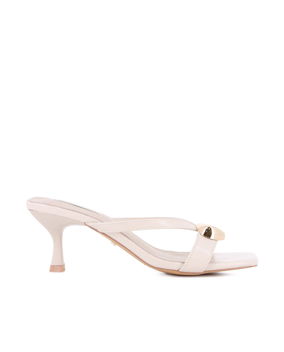 Sandalias de tacón Blogger Vesta Beige Mujer