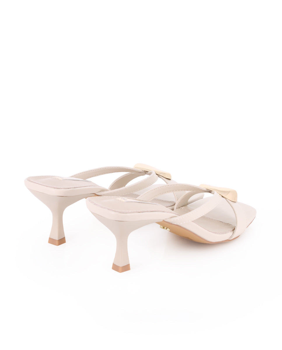 Sandalias de tacón Blogger Vesta Beige Mujer
