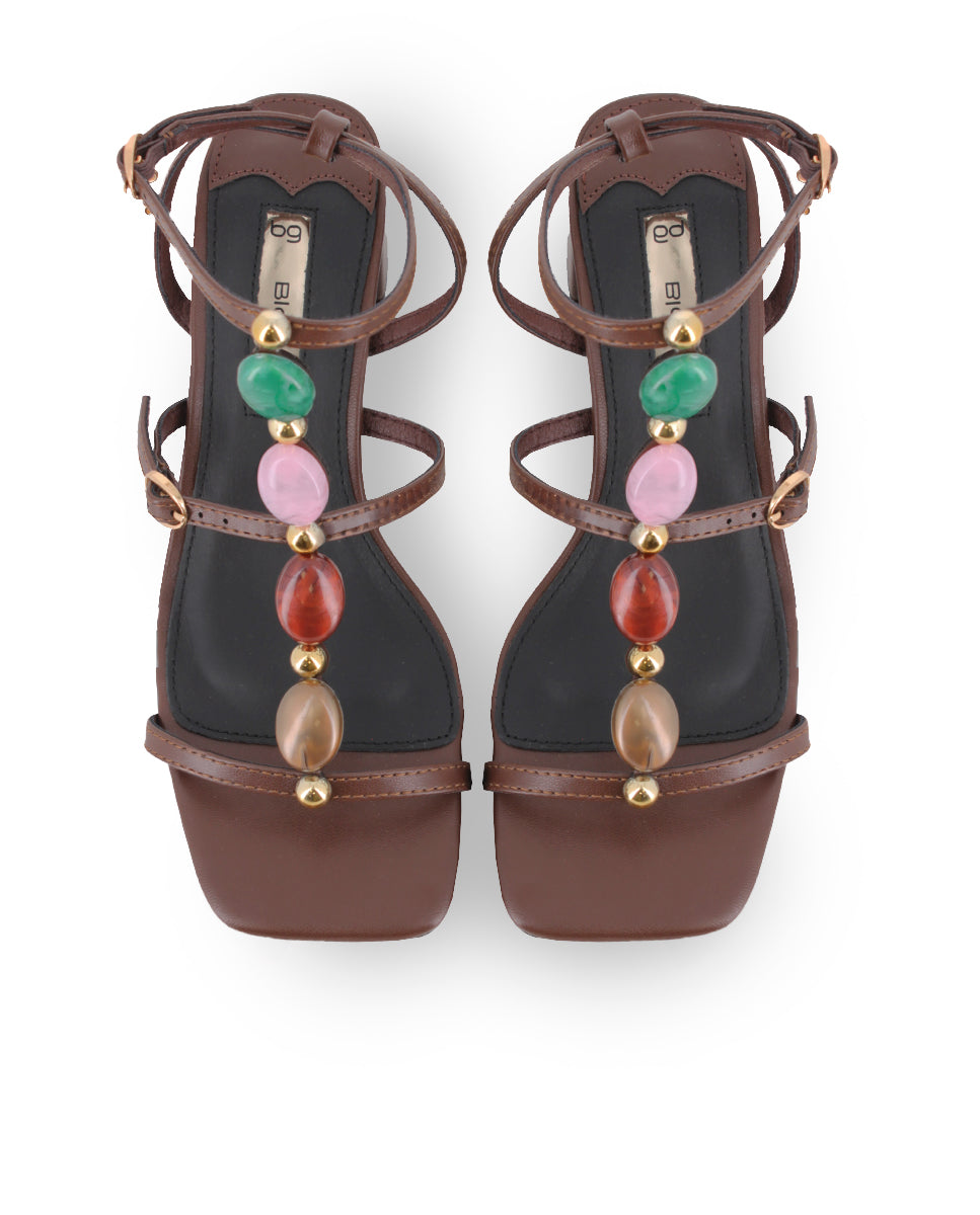 Sandalias de tacón Blogger Ceres Marrón Mujer