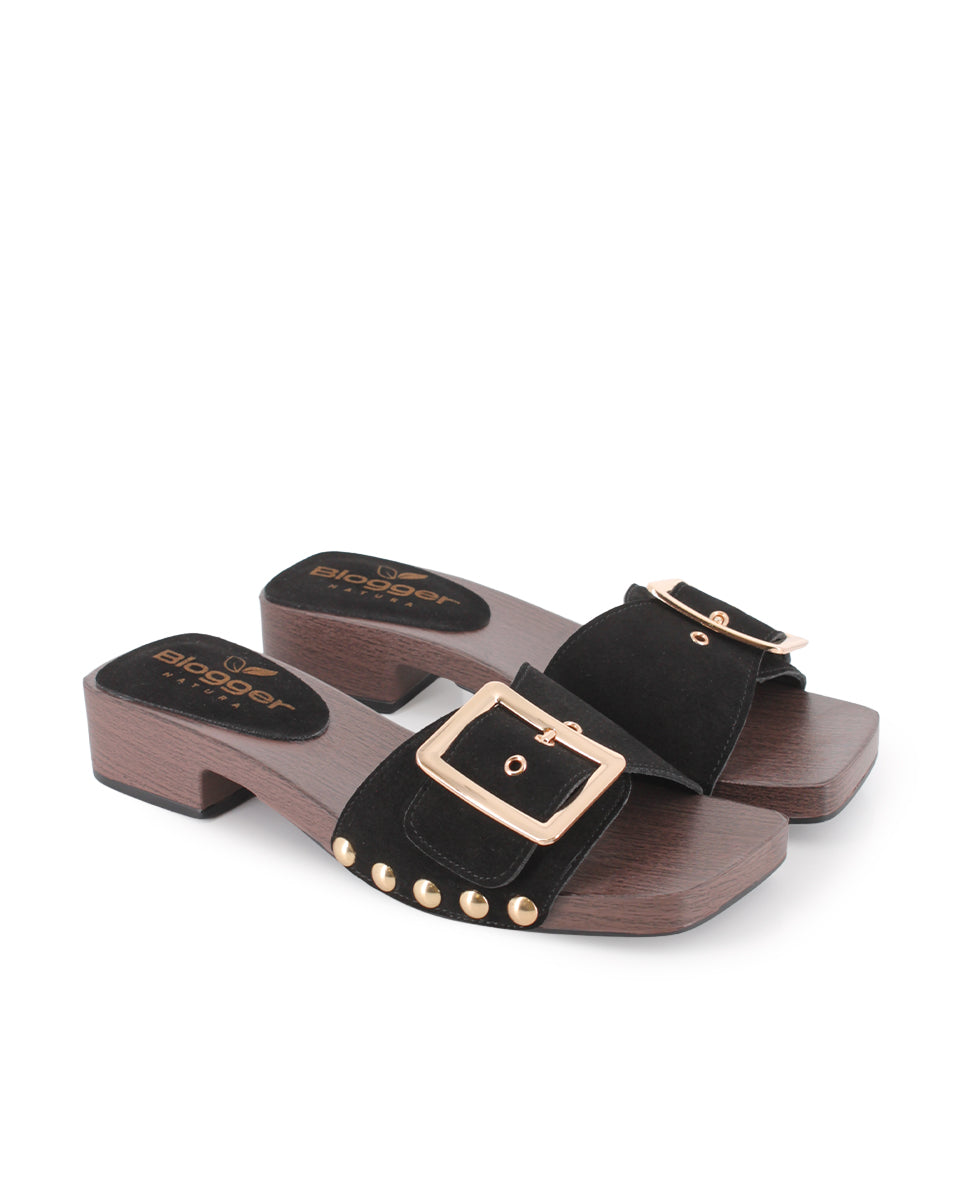 Sandalias de Tacón Blogger Lady Negro Mujer
