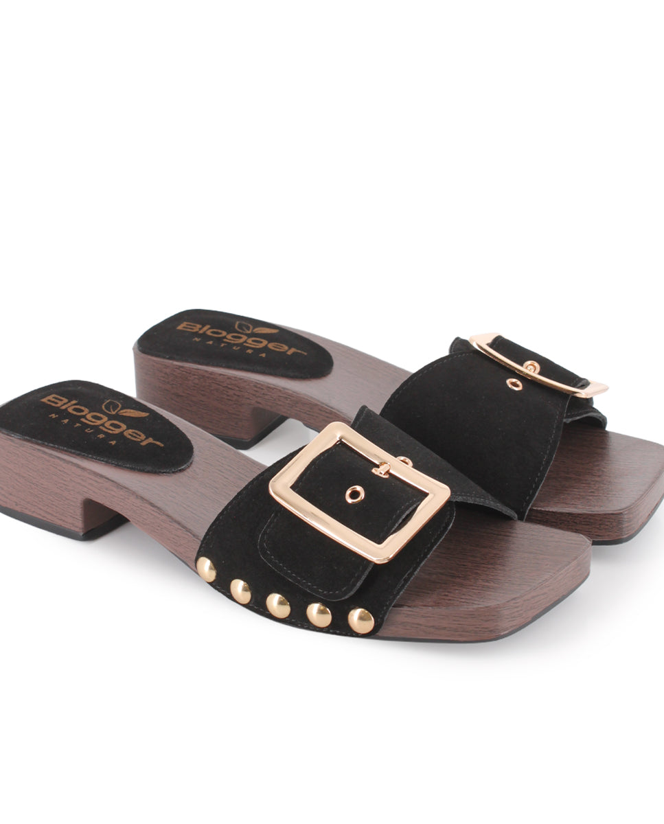 Sandalias de Tacón Blogger Lady Negro Mujer