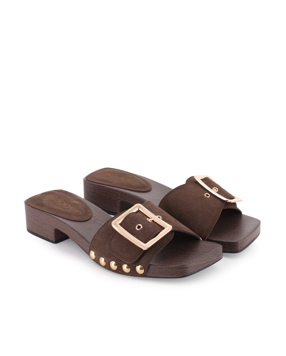 Sandalias de Tacón Blogger Lady Marrón Mujer