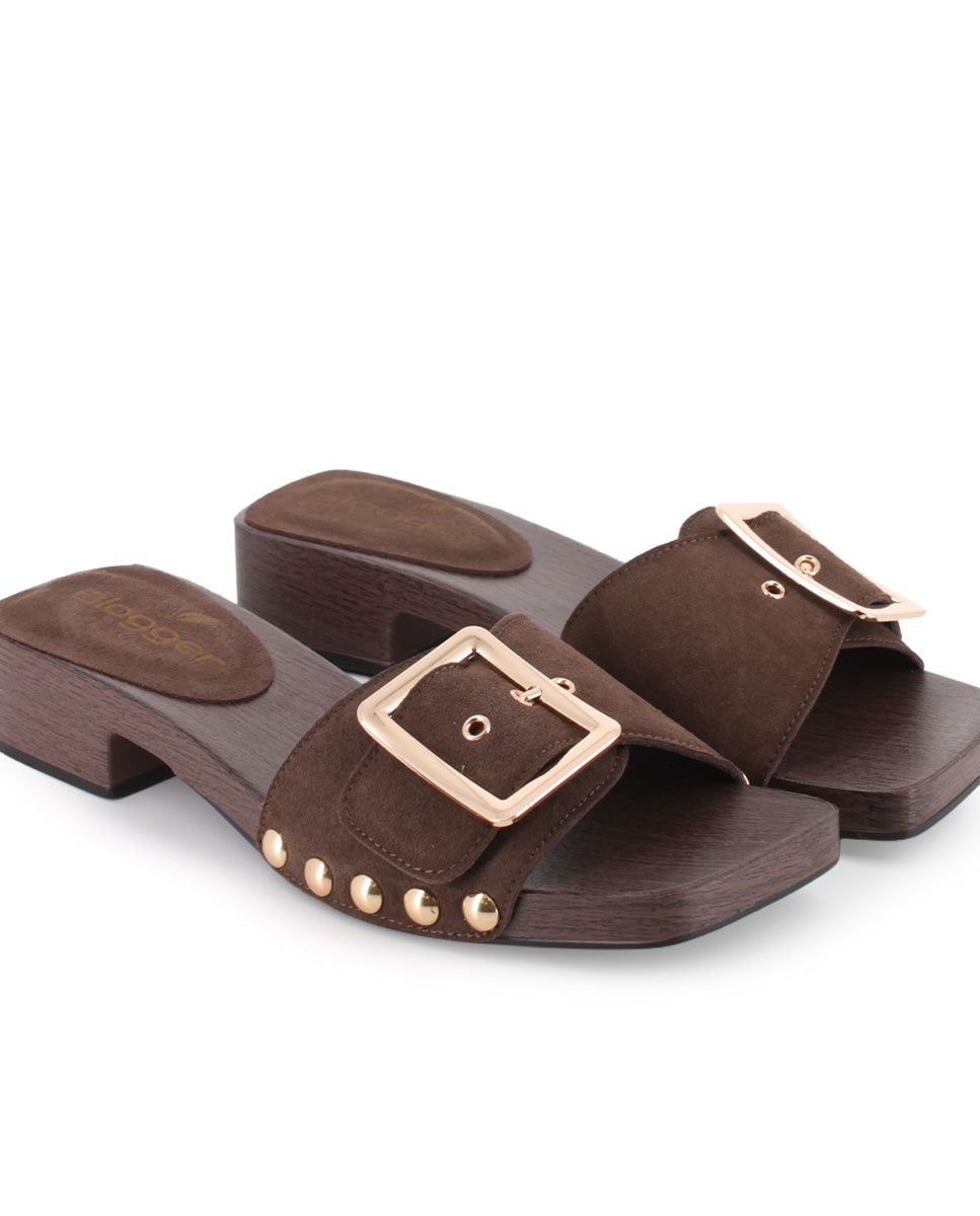 Sandalias de Tacón Blogger Lady Marrón Mujer