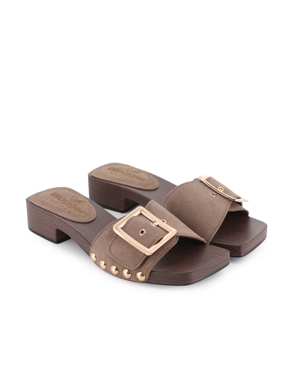 Sandalias de Tacón Blogger Lady Kaki Mujer