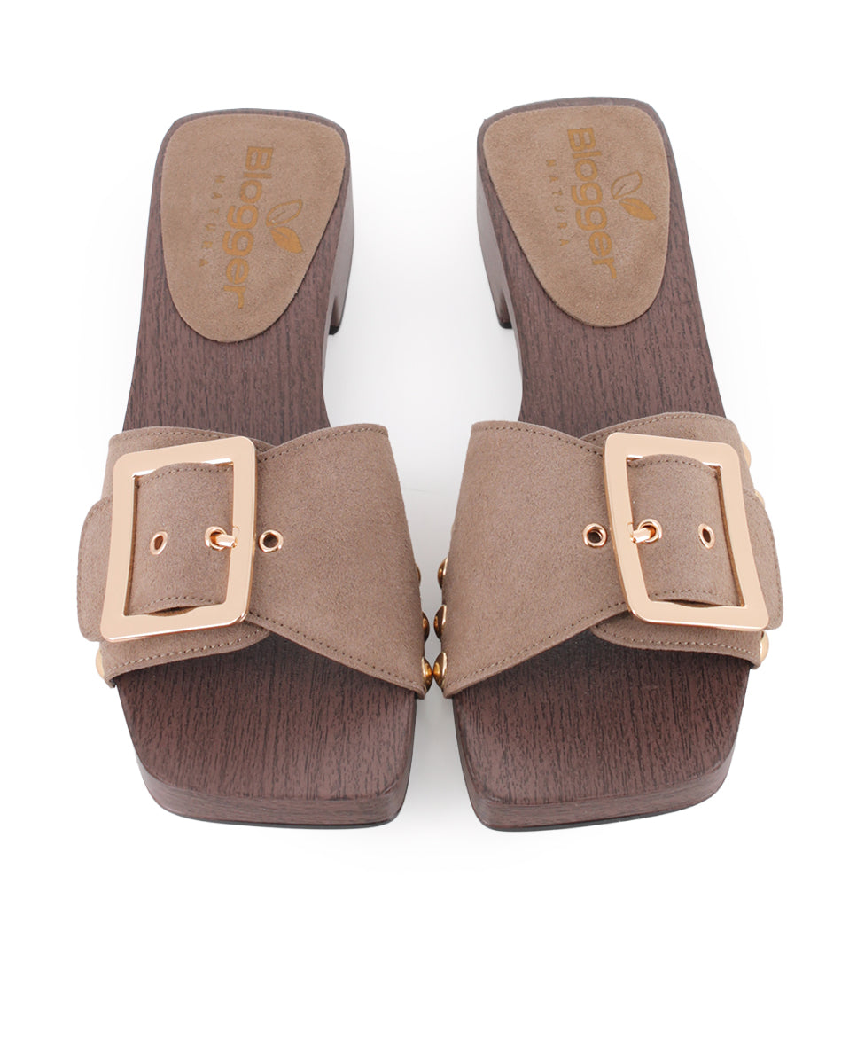 Sandalias de Tacón Blogger Lady Kaki Mujer