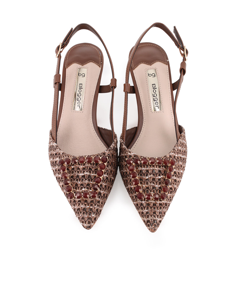 Zapatos de Tacón Destalonado Blogger Savannah Marrón Mujer