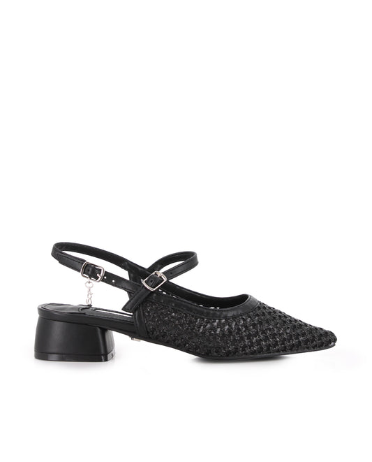 Zapatos de Tacón Destalonado Blogger Brokling Negro Mujer