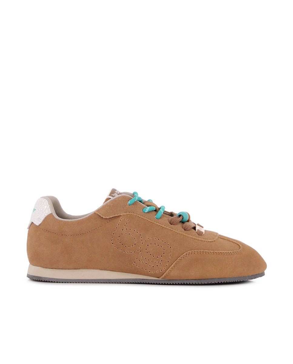 Zapatillas de Piel Blogger Nora Camel Mujer