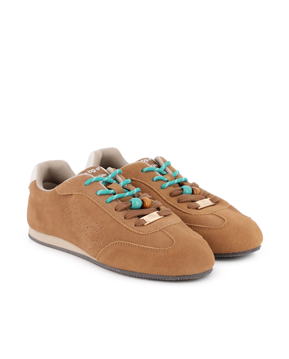 Zapatillas de Piel Blogger Nora Camel Mujer