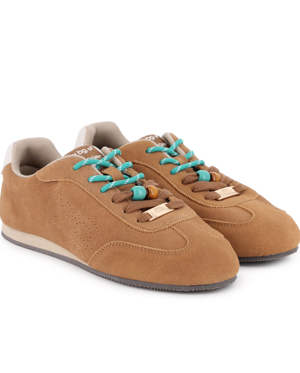 Zapatillas de Piel Blogger Nora Camel Mujer