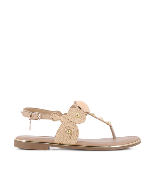 Sandalias Blogger Zenda Beige Mujer