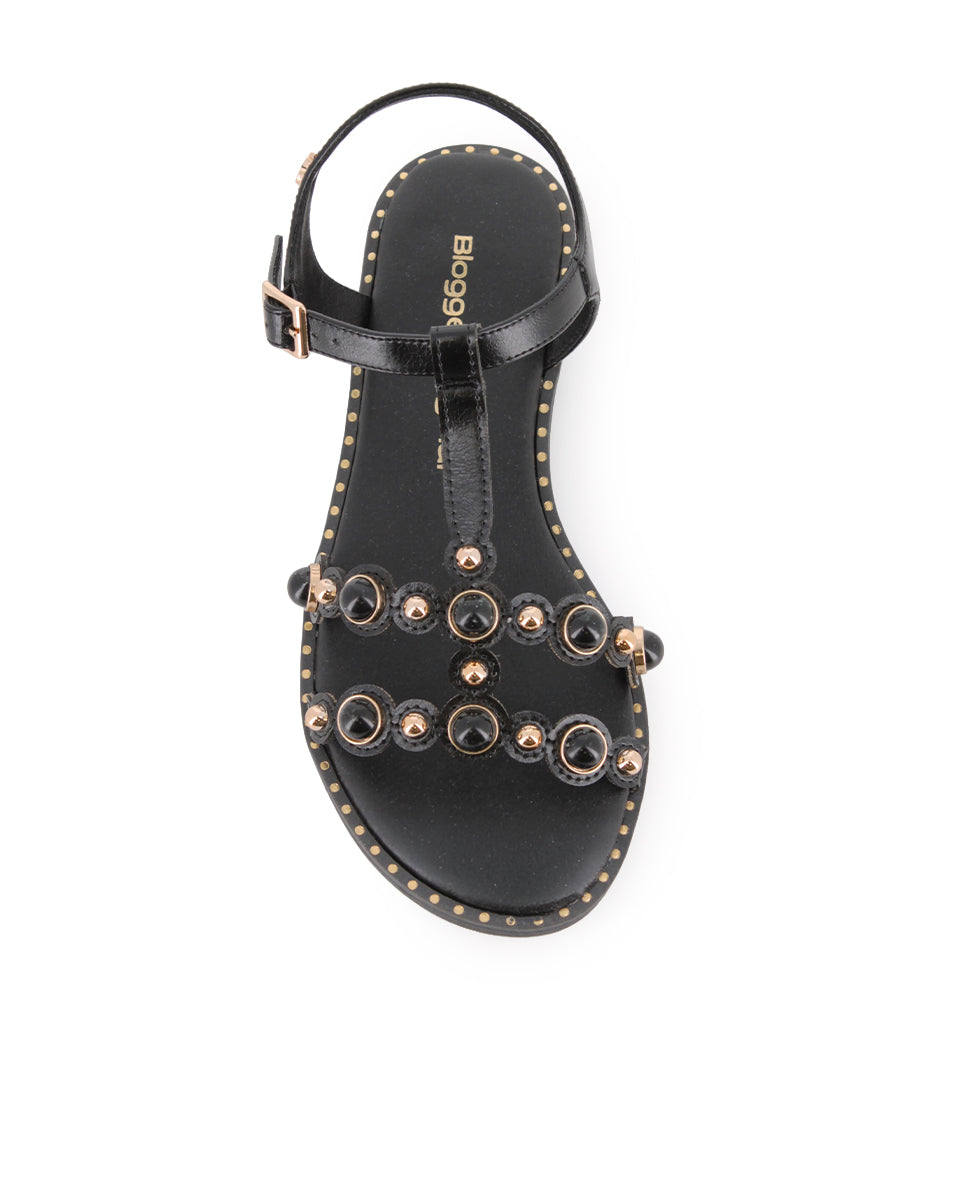 Sandalias Blogger Trento Negro Mujer