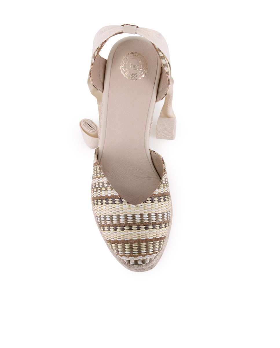Sandalias Blogger Isleña Beige Mujer