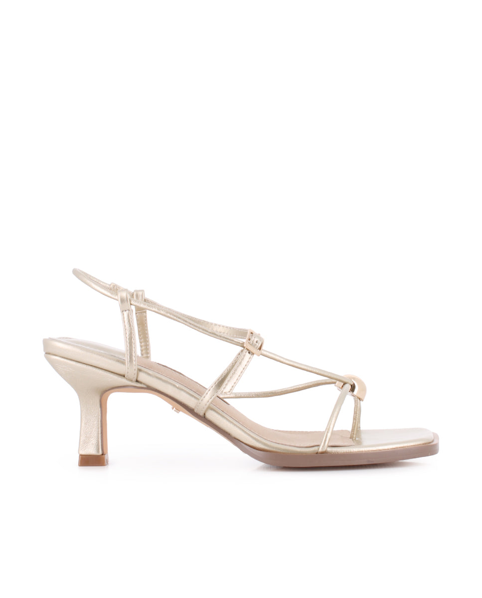 Sandalias Blogger Bellagio Dorado Mujer