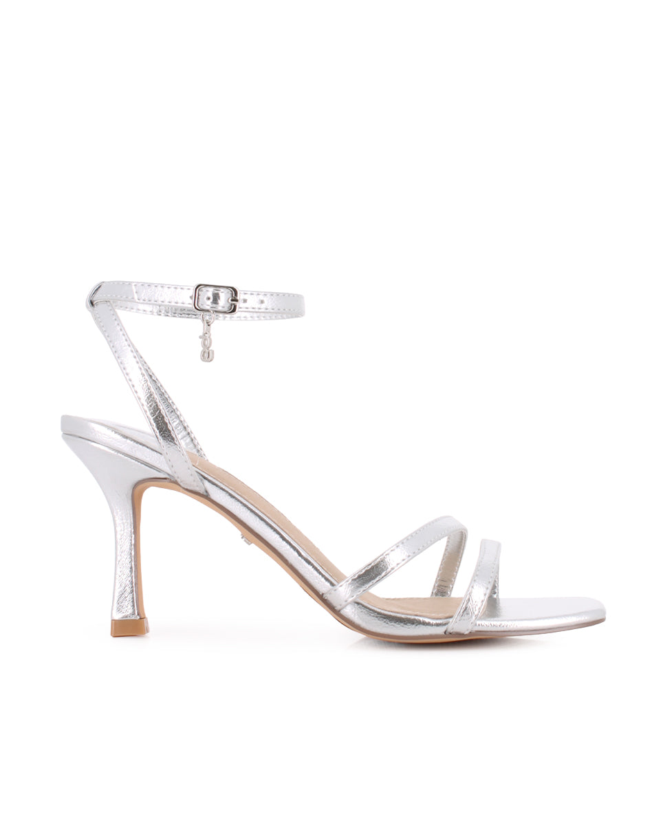 Sandalias Blogger Mandarine Plateado Mujer