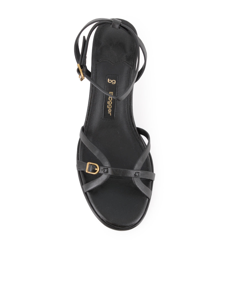 Sandalias Blogger Beverly Negro Mujer