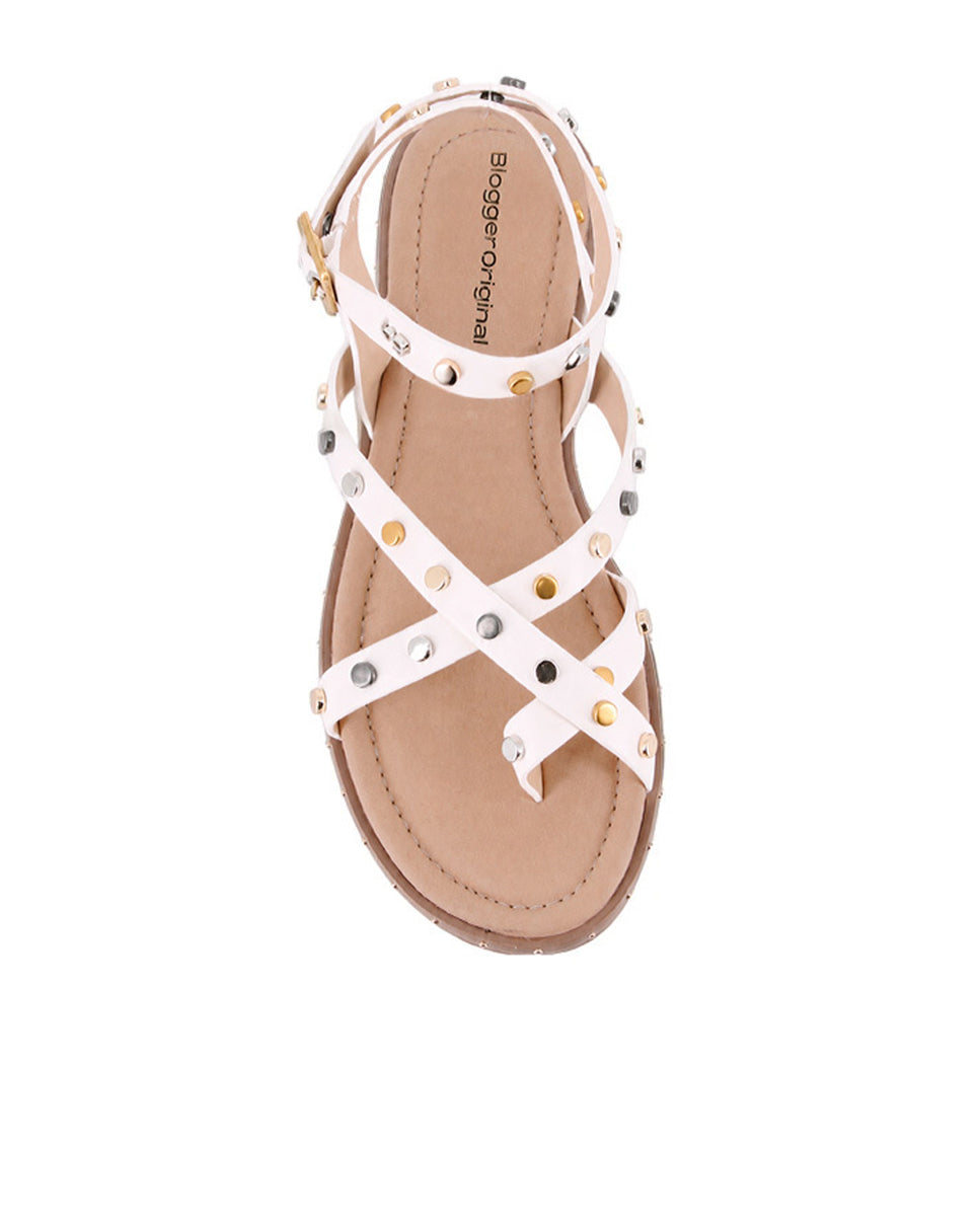 Sandalias Blogger Valencia Blanco Mujer