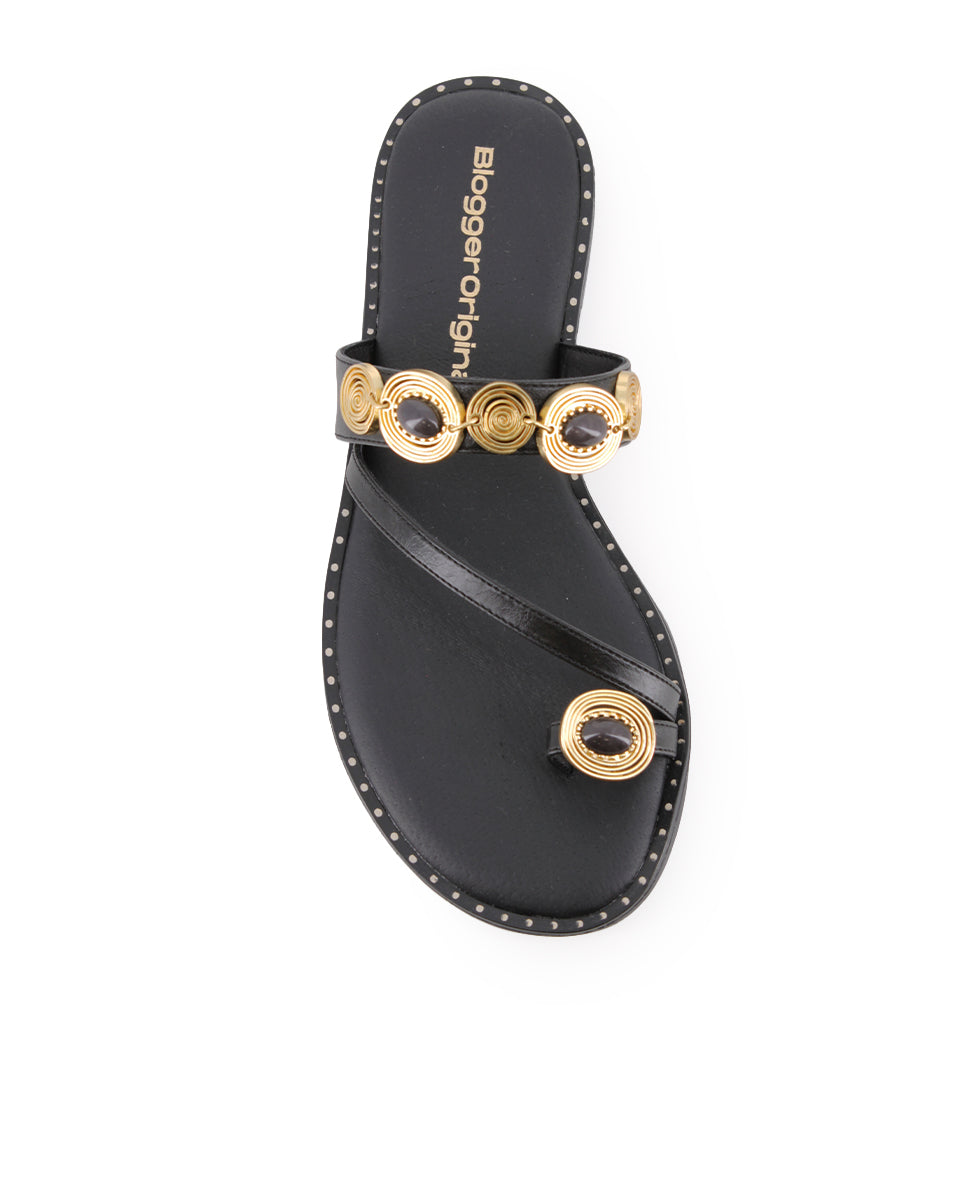 Sandalias Blogger Toscana Negro Mujer