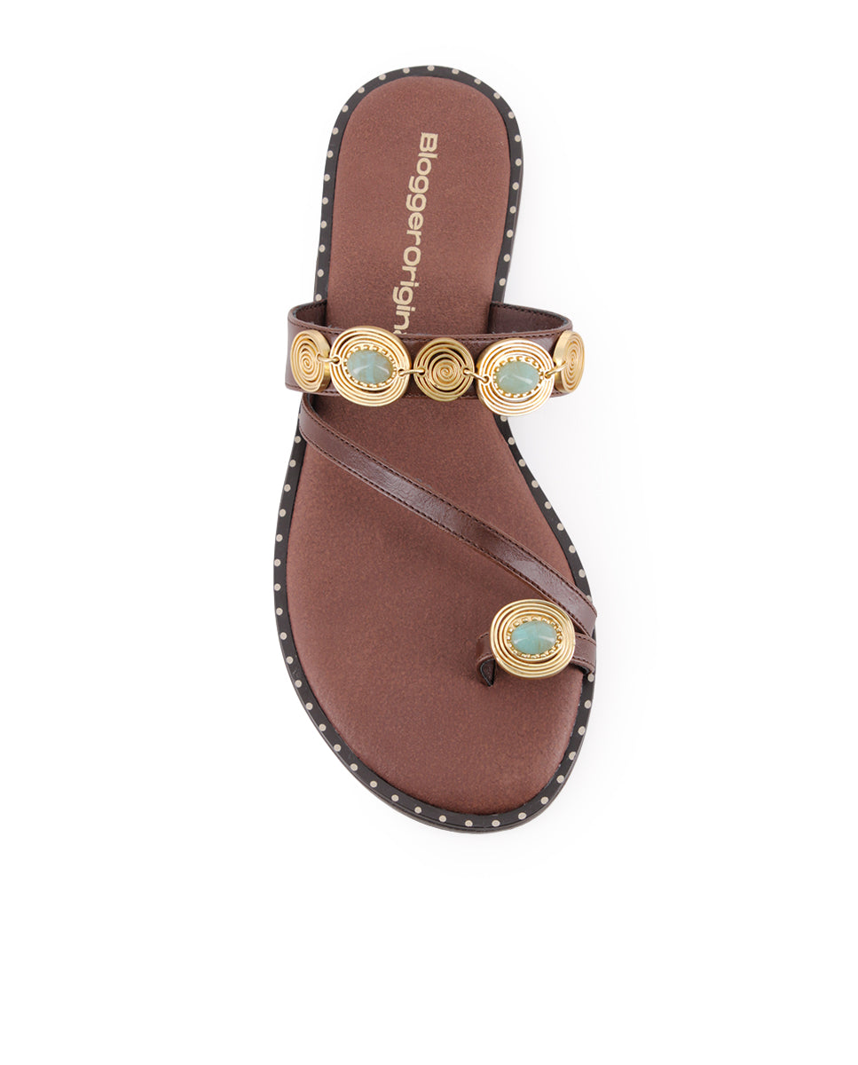 Sandalias Blogger Toscana Marrón Mujer