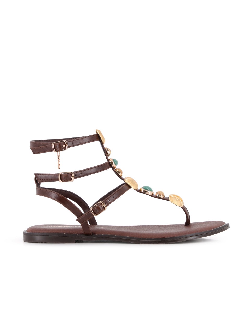 Sandalias Blogger Siena Marrón Mujer