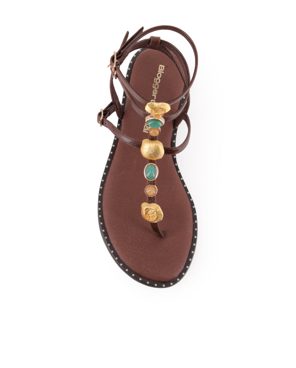 Sandalias Blogger Siena Marrón Mujer