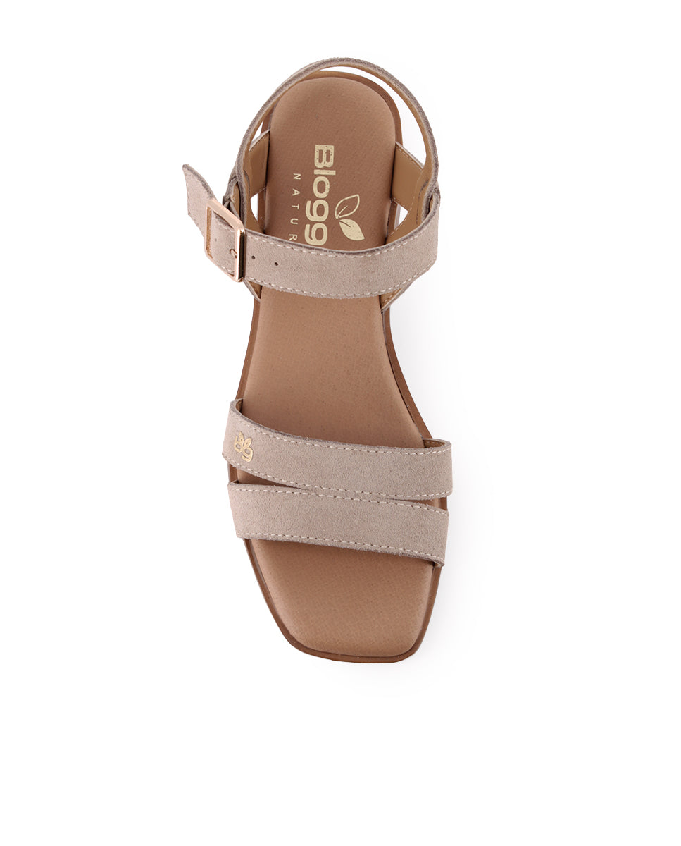 Sandalias Blogger Maxima 02 Beige Mujer