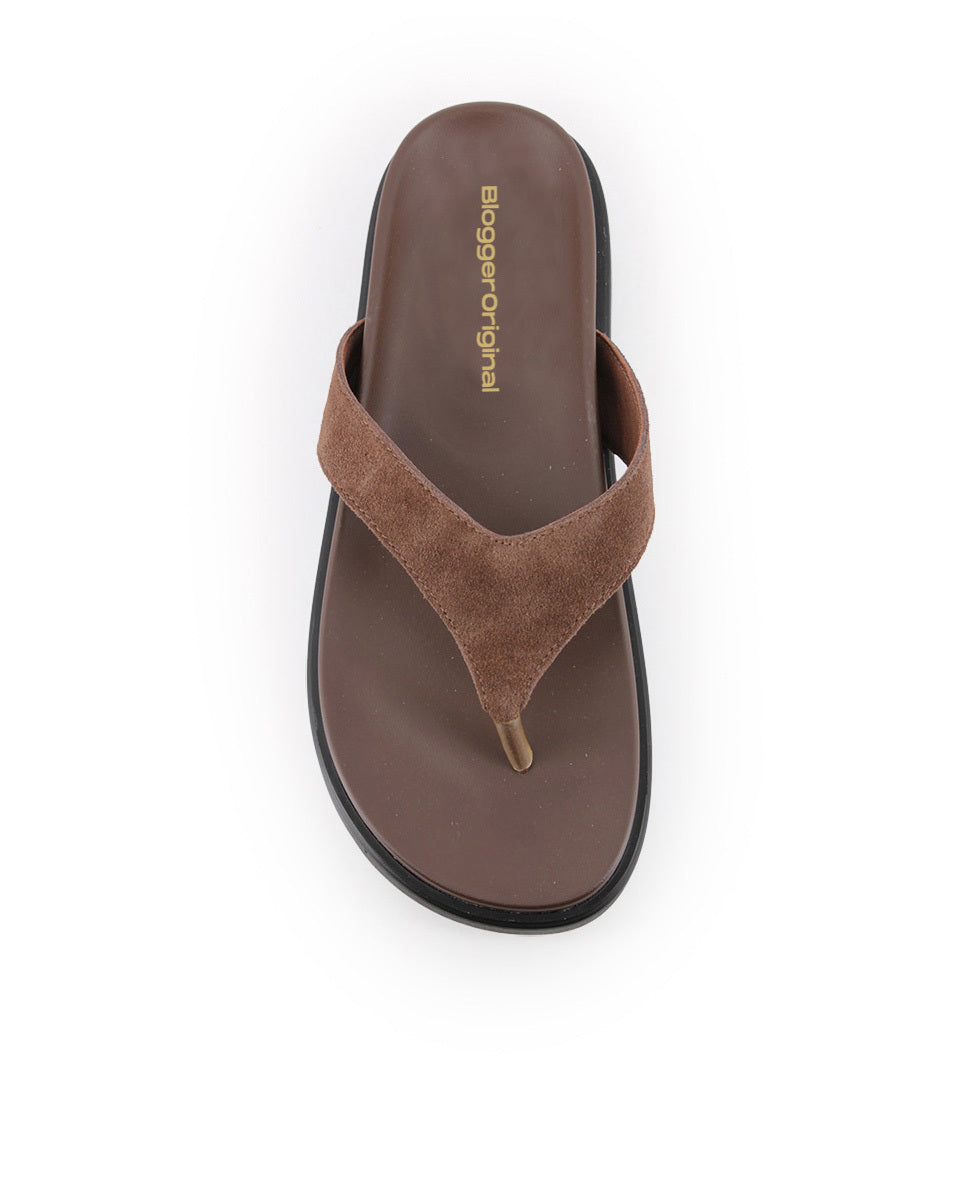 Sandalias Blogger Indy Marrón Mujer