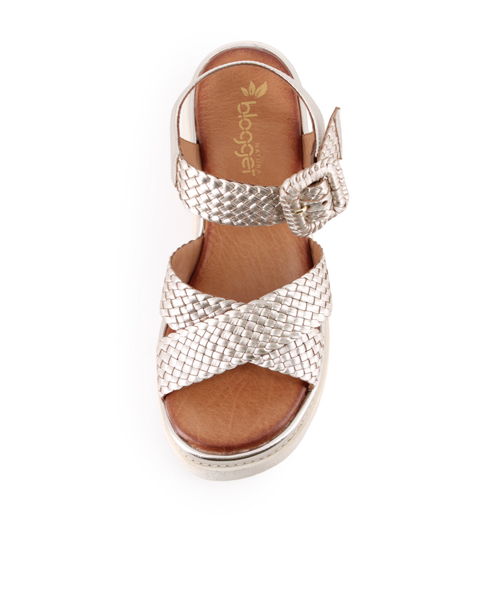 Sandalias Blogger Charo Doradas Mujer