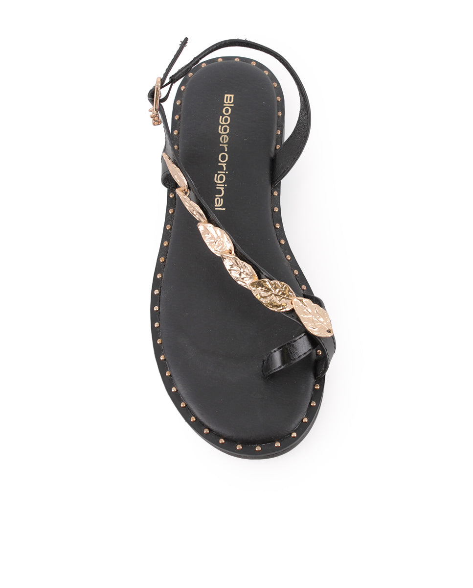 Sandalias Blogger Aura Negro Mujer