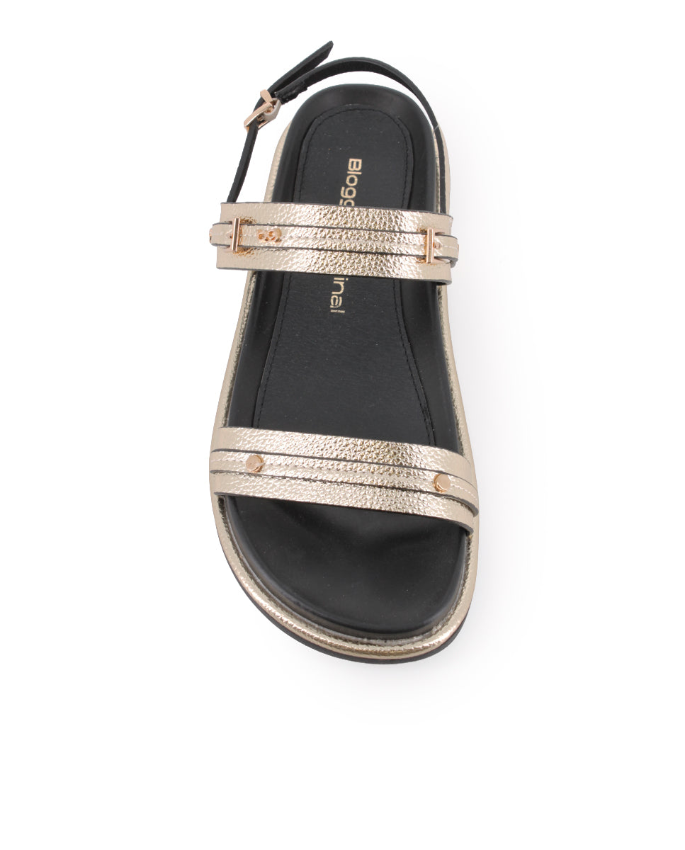 Sandalias Blogger Zaya Dorado Mujer